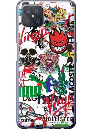 Чохол на oppo reno 4 z many different logos "4022u-2278-851"