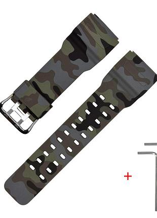 Ремінець для casio g-shock gg-1000/gwg-100/gsg-100 camo gray si