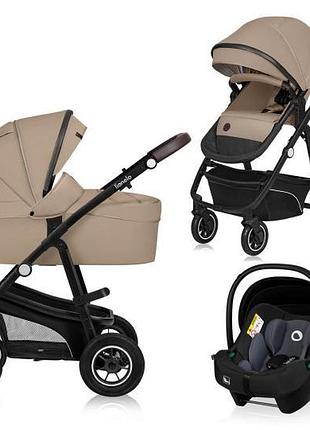 Универсальная коляска 3 в 1 lionelo bianka 3in1 beige sand