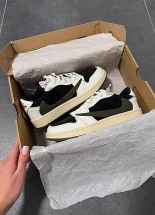 Nike air jordan 1 low x travis scott olive