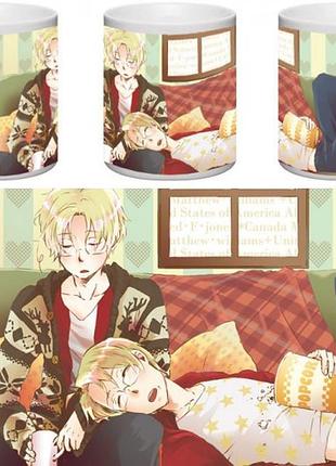 Кухоль hetalia - америка, канада ht125