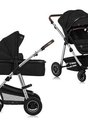 Універсальна коляска 2 в 1 lionelo amber black silver
