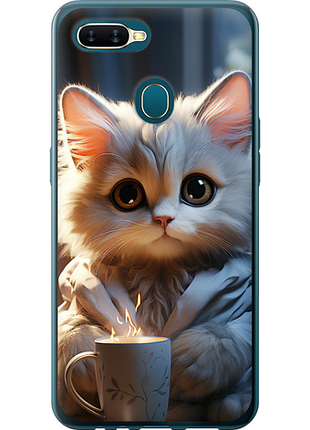 Чохол на oppo a12 білий кіт "5646u-2557-851"