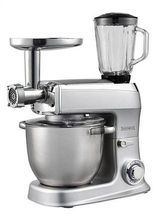 Кухонный комбайн royalty line 3в1 rl-pkm-2100bg silver