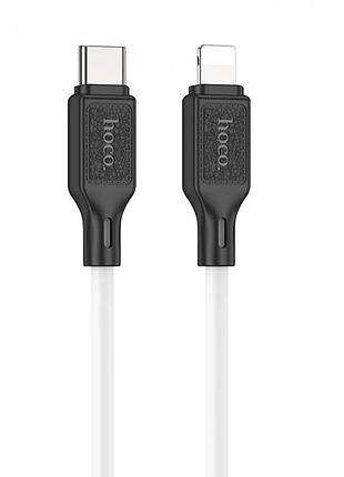 Кабель hoco x90 cool silicone pd charging data cable for ip white