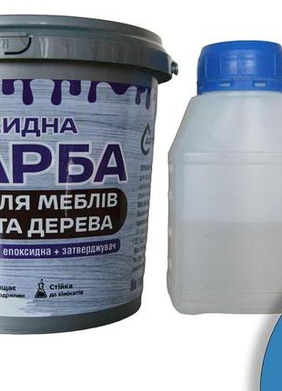 Эпоксидная краска для дерева и мебели artcraft 1.5 кг голубая двухкомпонентная (а+в) plastall