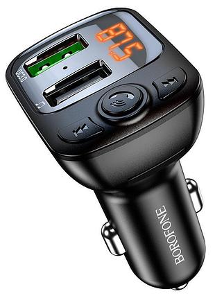 Азу с fm-модулятором borofone bc41 eminency qc3.0 car bt fm transmitter 18w black 8525500090