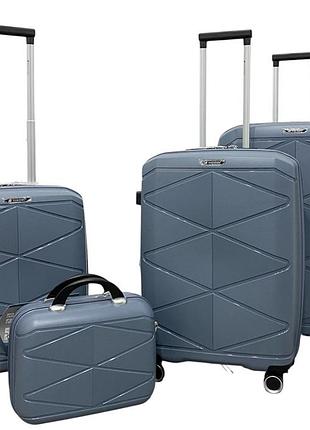 Комплект валіз madisson snowball 51304 колір сірий
