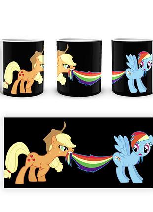Кружка geekland my little pony мій маленький поні веселка деш еплджек mlp 04