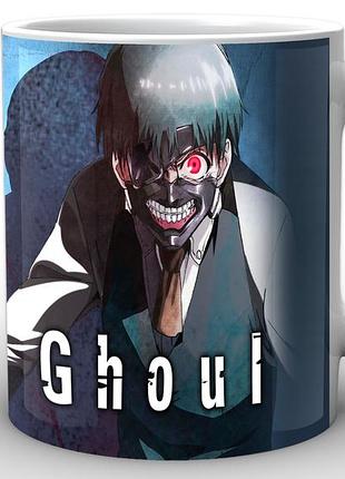 Кружка geek land біла tokyo ghoul токійський гуль постер tg.02.023