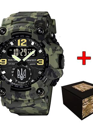 Awarder 004 трезуб серебро camo green