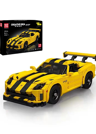 Конструктор спортивная машина “viper” на 1236 деталей,жёлтая