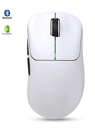 Миша бездротова hxsj t700 з акумулятором 2.4g+bluetooth+wired white