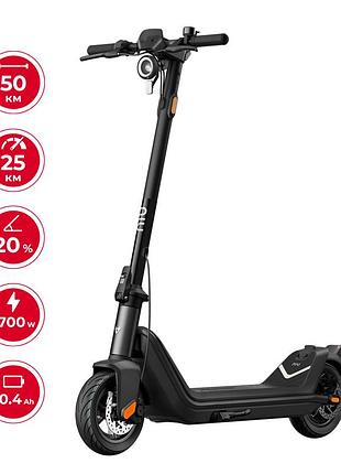 Електросамокат niu kqi3 pro black 9.5", 350(700)w, 10.4ah, 50km, 25km/h, 20%, app, 20,3 kg