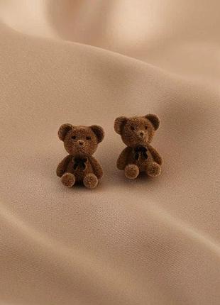 Серьги мишки, ведмедики