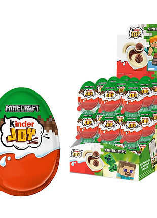 Комплект шоколадних яєць kinder joy майнкрафт minecraft 36 шт. по 20 г
