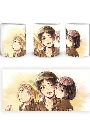 Кружка geekland атака титанов attack on titan друзья навек at.02.66