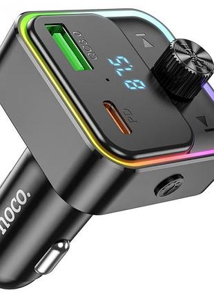 Автомобільний fm-трансмітер модулятор bluetooth mp3 hoco e81 fantasy 30 w, pd/qc, usb-c/ 1xusb-a 3