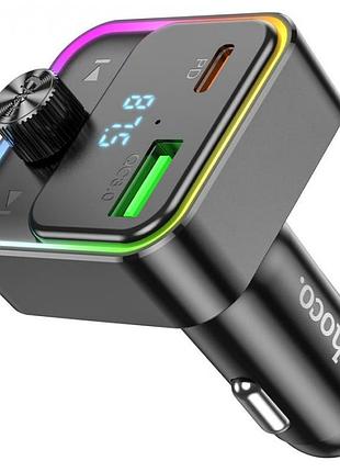 Автомобільний fm-трансмітер модулятор bluetooth mp3 hoco e81 fantasy 30 w, pd/qc, usb-c/ 1xusb-a 5