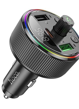 Азу с fm-модулятором hoco e82 guerrero pd30w+qc3.0 car bt fm transmitter black