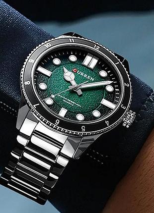 Curren 8450 silver-green 4