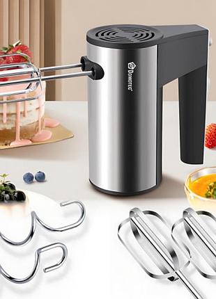 Ручной миксер domotec ms-6690 400 вт 5 скоростей двойные венчики