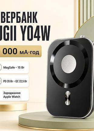 Внешний аккумулятор (power bank) 10000мач pd 20вт qc 22,5вт 38вт*ч 3 в 1 magsafe tugii y04w