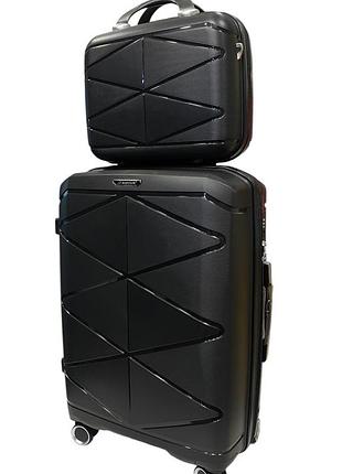 Комплект чемоданов madisson snowball 51304/l+va цвет черный