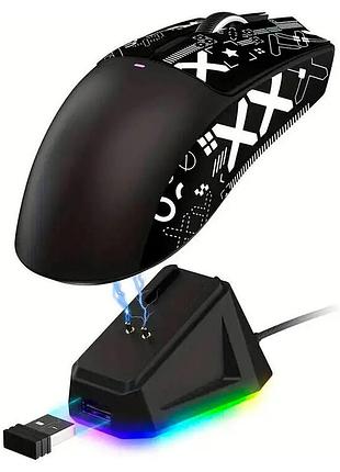 Мышь беспроводная игровая attack shark x11 print,paw3311, 22000 dpi 2,4g+bluetooth black