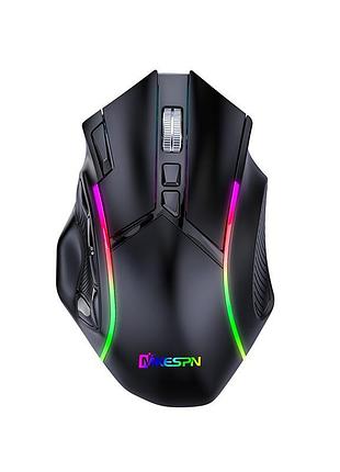 Мышь беспроводная игровая с аккумулятором и подсветкой mkespn w605 2.4 ghz + bluetooth