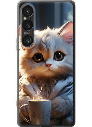 Чохол на sony xperia 1 vi білий кіт "5646u-3975-851"