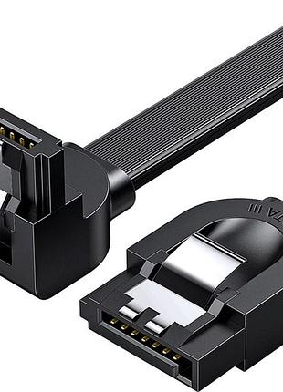 Кабель ugreen us217 angled sata 3 data cable 0.5m (black)(ugr-30797) 2