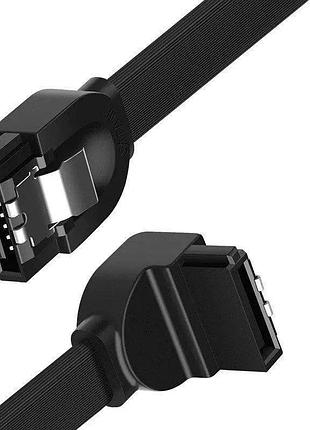 Кабель ugreen us217 angled sata 3 data cable 0.5m (black)(ugr-30797) 3