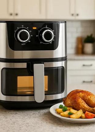Безоливна електрична аерогриль rainberg rb-2269 на 8 л 4200 w