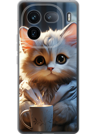 Чохол на vivo iqoo 12 pro білий кіт "5646u-3420-851"