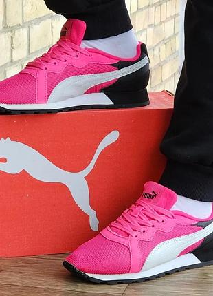 Женские кроссовки puma слипоны розовые мокасины пума (размеры: 36,37,38,39,40)