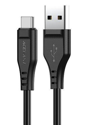 Кабель acefast c3-04 usb to type-c 3a, 1.2m, tpe, tpe connectors, black