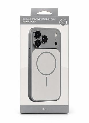 Чохол для смартфона silicone creative variation case mag cover apple iphone 16 pro 5,lavender grey 2