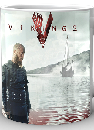 Кружка geekland белая викинги vikings лагерта, ролло, рагнат vk.02.006