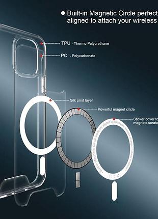 Чохол для смартфона space magnetic for apple iphone 14 transparent 3