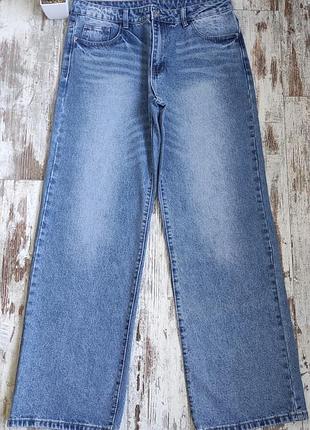 Shein джинсы коттон джинсы брюки прямые палаццо