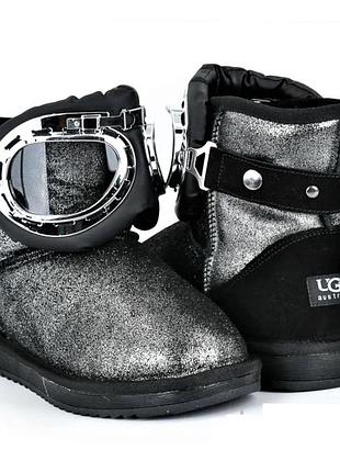 Зимние женские угги ugg черные сапоги на меху теплые (размеры: 37) - 29