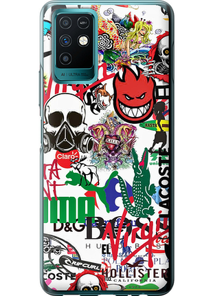 Чохол на infinix note 10 many different logos "4022u-2763-851"