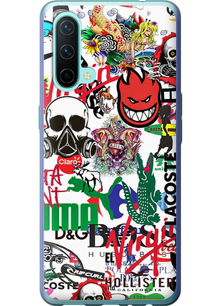 Чохол на oneplus nord ce many different logos "4022u-2382-851"