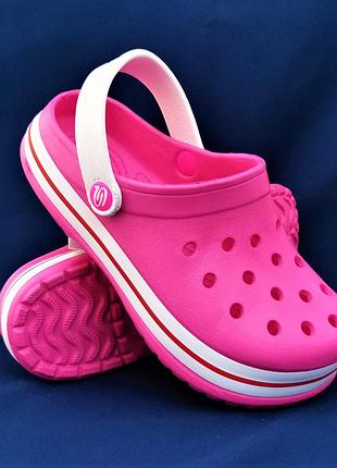 Женские тапочки crocs розовые кроксы шлёпки сланцы (размеры: 41)