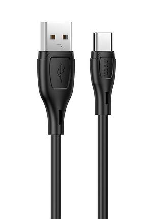 Кабель hoco x61 ultimate silicone charging data cable for type-c black
