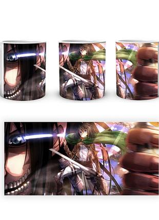 Кружка geekland attack on titan атака титанів ерен мікаса aot 002.01