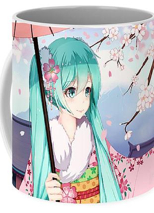 Кухоль вокалоїди vocaloid хацуне міку hatsune miku квітка сакури vc 02.09