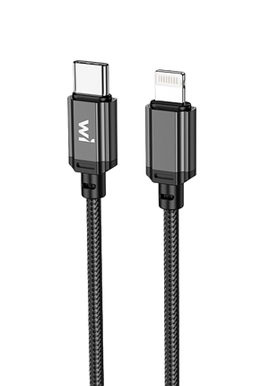 Кабель wibrand cobra pd nylon charging data cable for ip 1m black