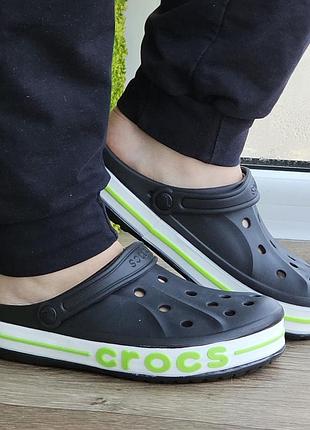 Кроксы чёрные тапочки crocs шлёпанцы мужские женские (размеры: 39,40,41,42)